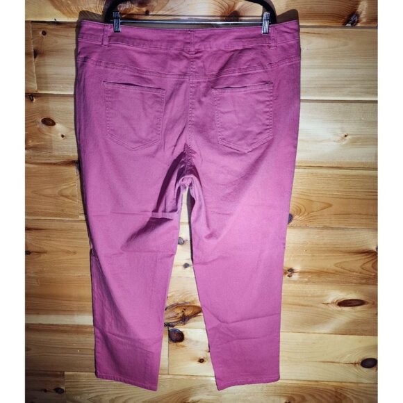 Womens Appleseeds Plus Size 22W Pink Denim 5 Pocket Jeans - Picture 7 of 7